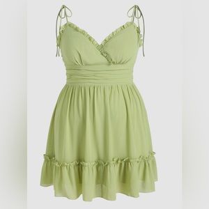 Cider Curve and Plus green ruffle dress - 3XL